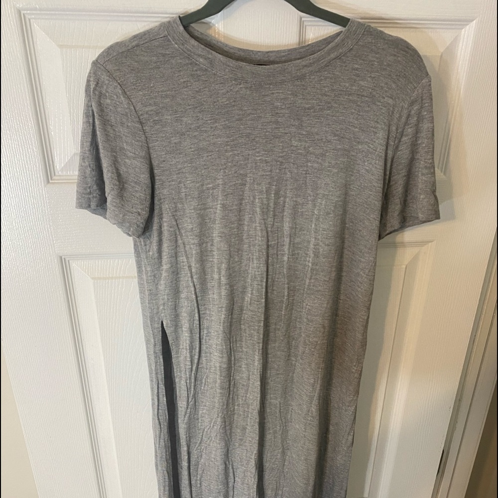 Womens M Gray Shirt Dress